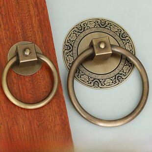 彷古纯铜门环中式门把手覆古老式门把手古建筑庭院拉环木门铜配件