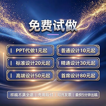 PPT代做制作美化 学生职场汇报课件答辩设计定制