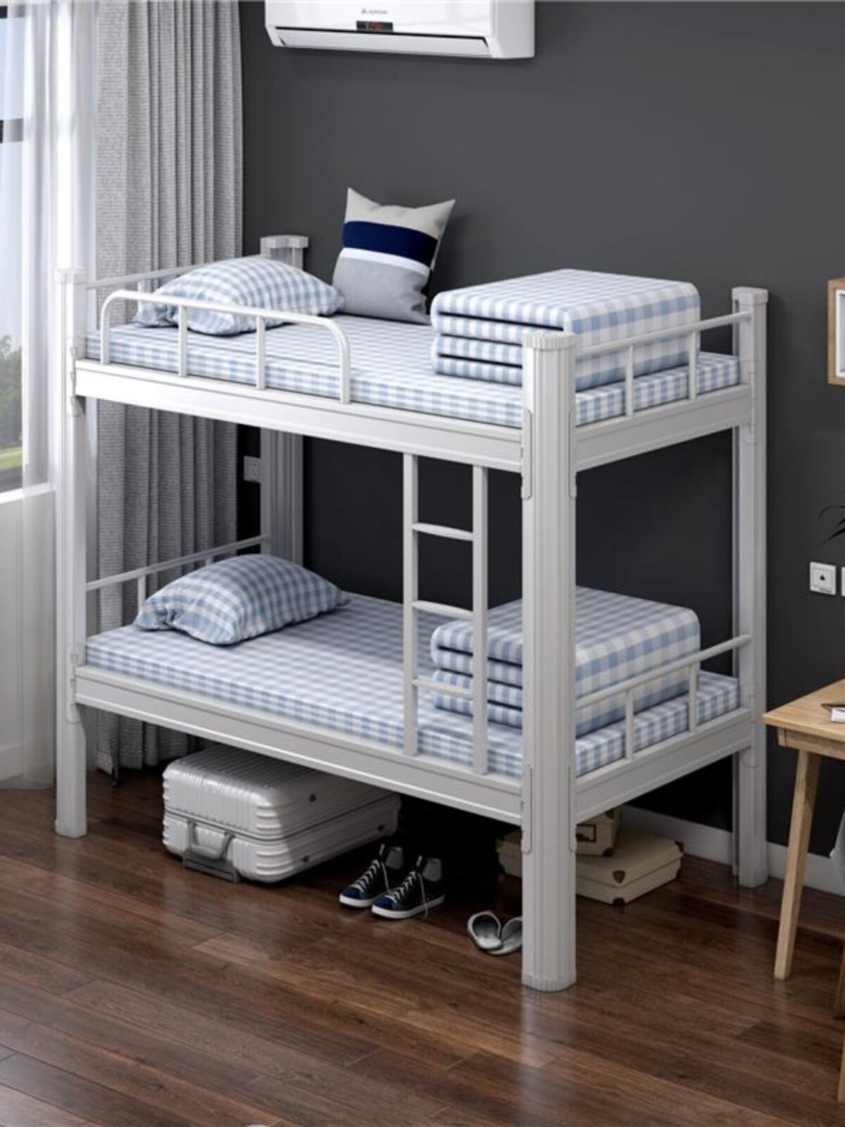 定制现代简约钢制上下铺铁床公寓学生宿舍双人床钢制双层高低床包