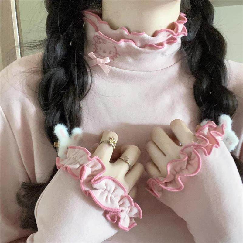 木耳边秋冬季磨毛发热保暖德绒打底衫女设计感加厚半高领内搭上衣,模玩/动漫/周边/娃圈三坑/桌游,lolita洛丽塔/软妹装/洋装,淘宝优惠券,粉丝福利购,淘宝优惠卷