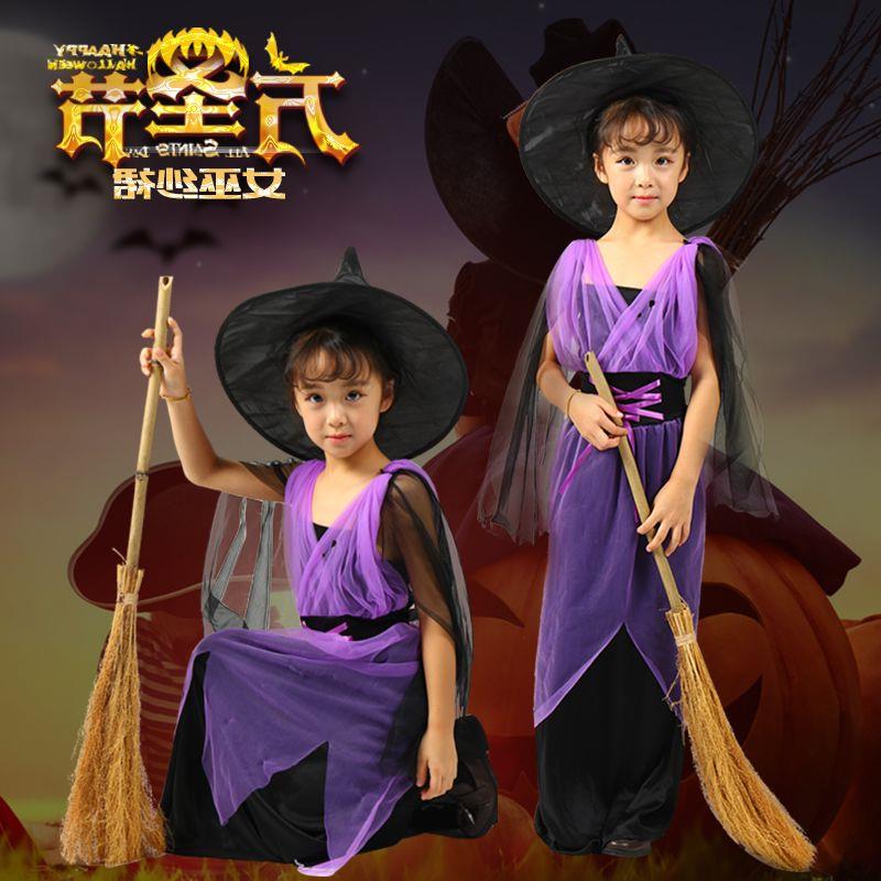 万圣节万圣节儿童服装女巫精灵斗篷cosplay化装舞会女童演出服饰