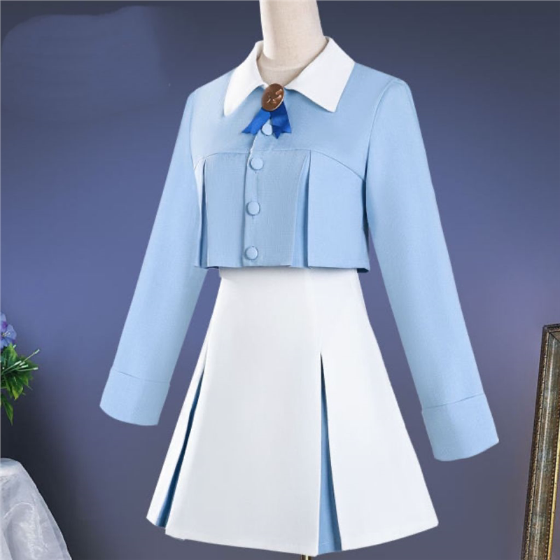 小樱常服约会篇蓝白休闲裙百变小樱cos服 魔卡少女樱动漫套装