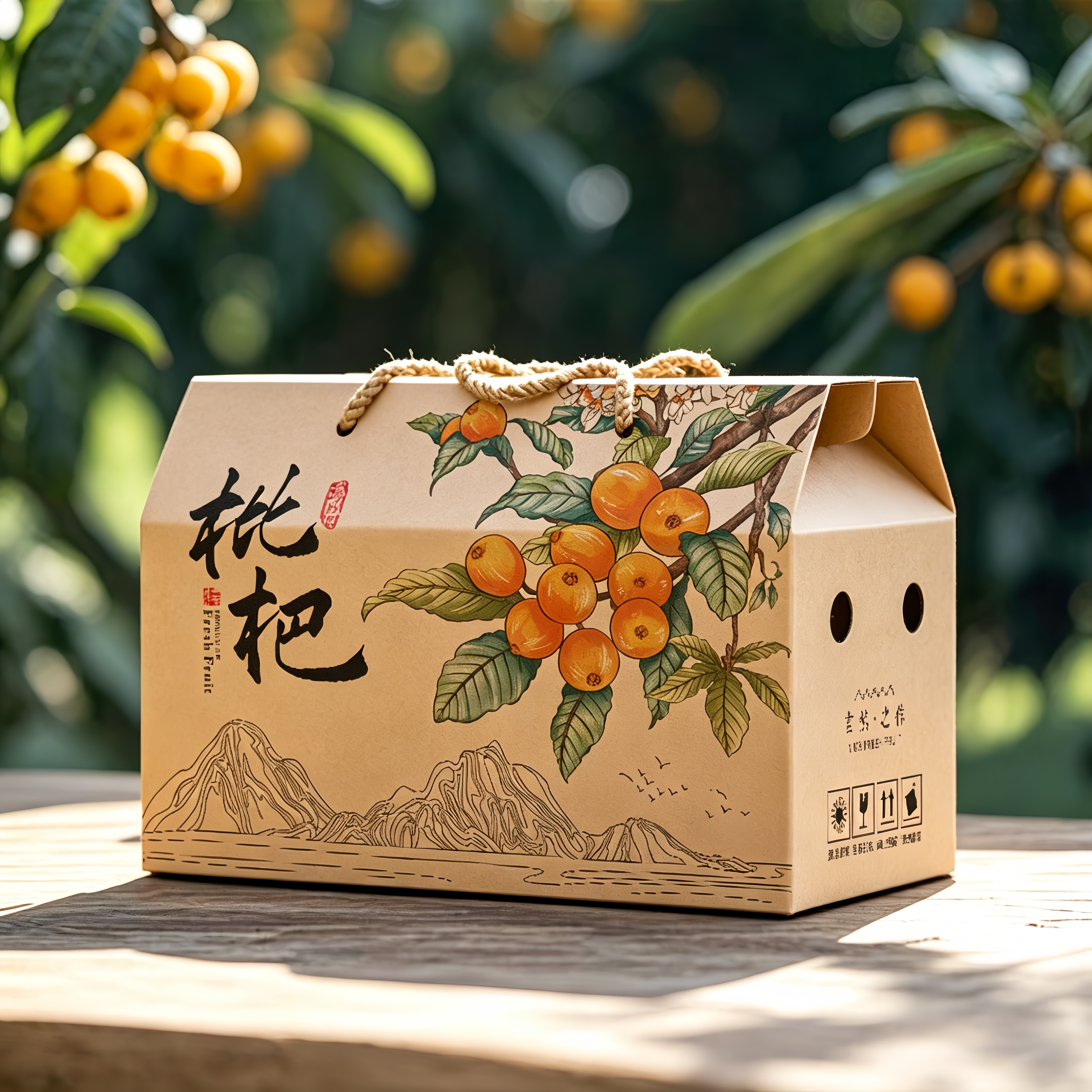 枇杷包装盒枇杷盒子纸箱子枇杷5/10斤装白玉枇杷包装盒精美礼品盒
