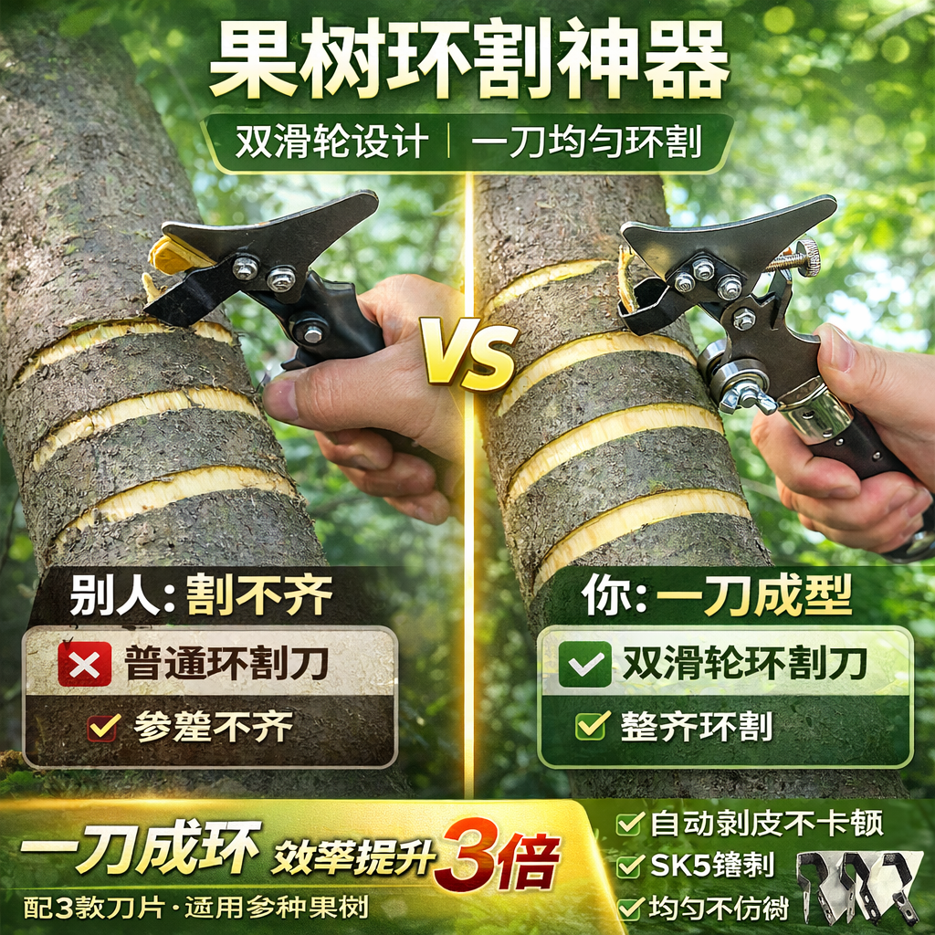 环割刀果树专用环剥剪割树皮枣树柑橘荔枝苹果钳切扒树皮开甲神器