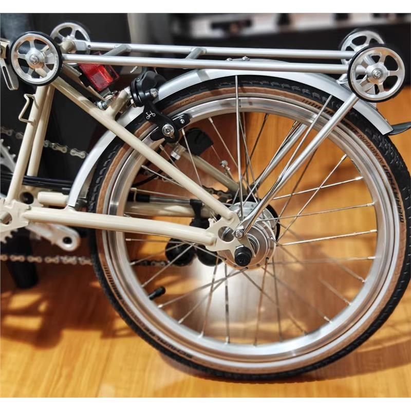 轮万向轮推行PlinebromptonB折叠车货架行李架尾架小Cline布小布