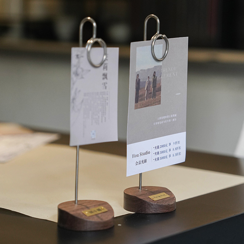 酒店席位卡定制logo桌面吊挂n号牌标签夹标价签促销价格标签展示