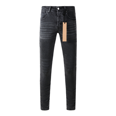 KUS jeans牛仔裤男修身显瘦乞丐美式高街基础款堆积做旧小脚裤