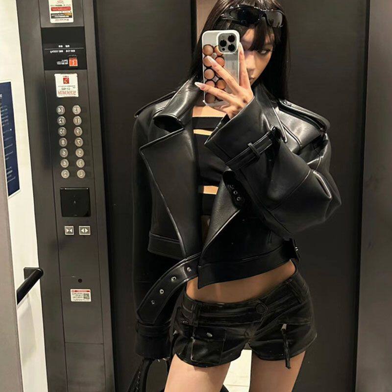 黑色外套女2024秋季新款