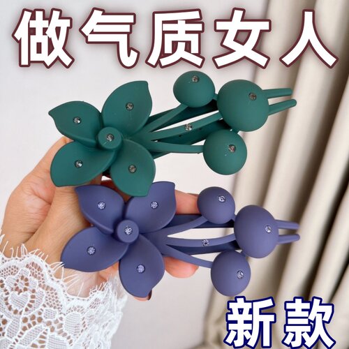 紫荆花发夹女气质花朵盘发抓夹