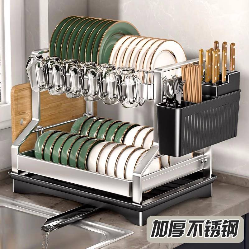 日本进口碗架洗碗沥水架厨房台面碗碟收纳架子碗盘餐具碗筷置物篮