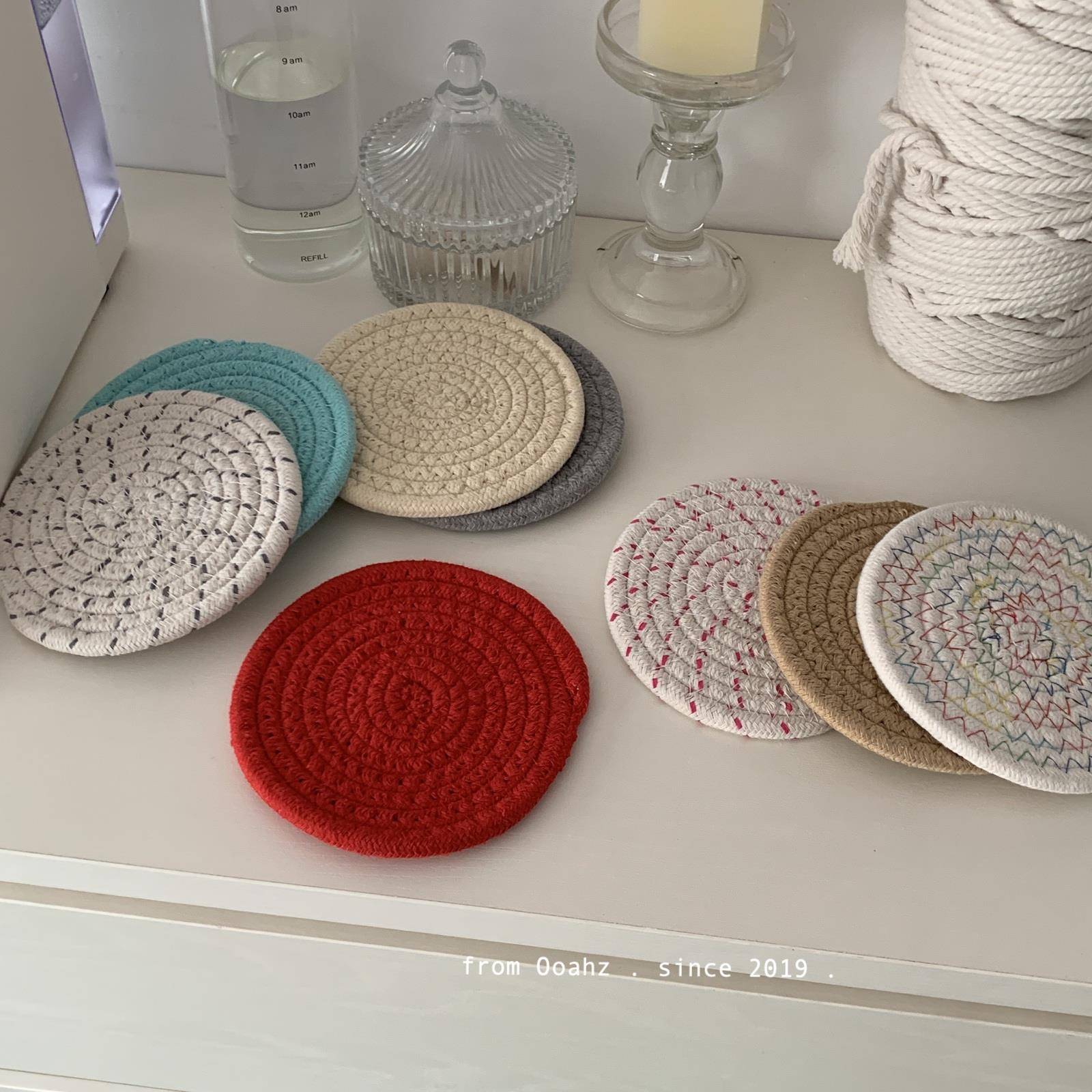 年轮 编织隔热垫 餐桌防烫家用宿舍泡面 面锅垫 防滑杯垫盘垫碗碟