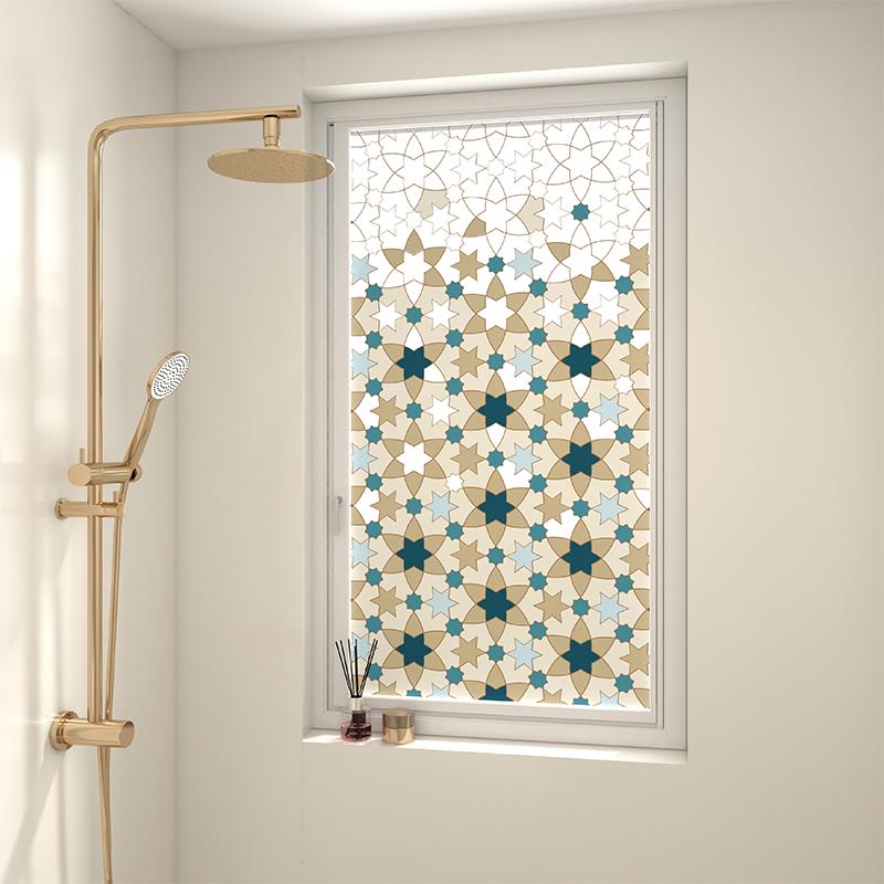 2025新款中式风窗防窥膜厕所浴室防走光神器玻璃贴纸静电吸附贴膜