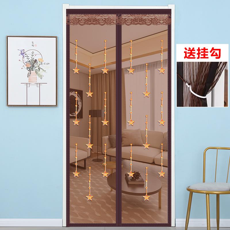 夏季高档防蚊门帘家用隔断磁性卧室帘子魔术贴自吸纱窗对吸免打孔