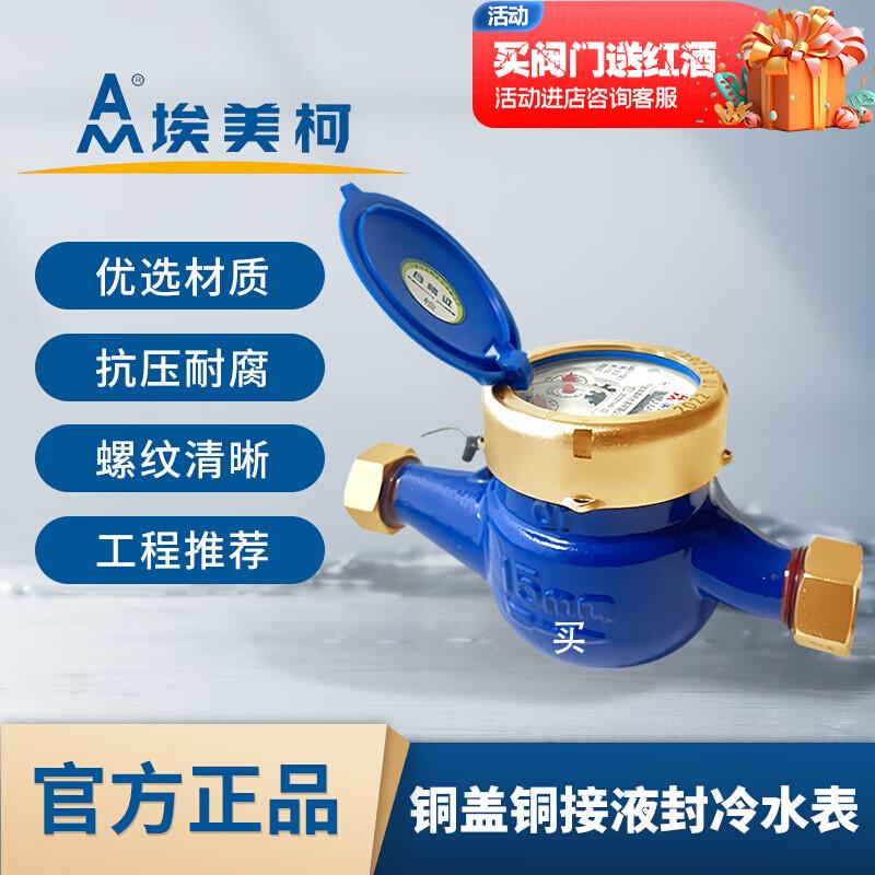 正品埃美柯水表LXSY-E铁壳水表家用机械数字冷水表062
