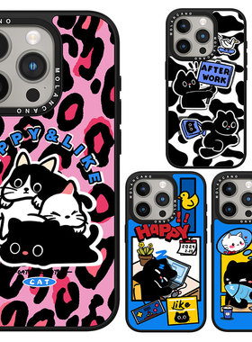 韩国molancano苹果磁吸手机壳粉色牛奶猫咪适用iphone16promax防摔15保护套14卡通可爱13蓝色情侣壳黑色新款