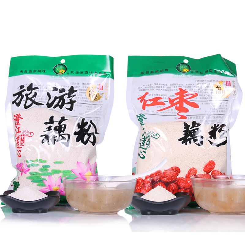 澄江藕粉玉品莲心500g袋红枣藕粉