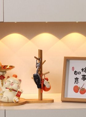 轻奢精致摆件酒店铺装盘子糖果托盘零食招财猫前台水果盘高档接待