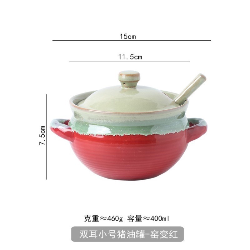 5红油容器猪大容量调味油缸辣子储物斤罐子陶瓷油罐辣椒油清新