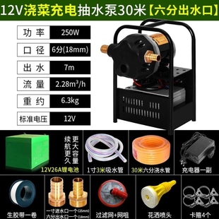 分管充电式水泵流量大户外6农用灌溉大功率井水水泵12v抽水机浇菜