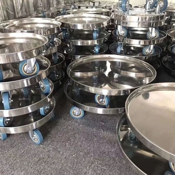 保温桶平板不锈钢圆盘周转推车带底座轮子架圆形移动加厚车汤桶,汽车零部件/养护/美容/维保,工程机械轮胎,淘宝优惠券,粉丝福利购,淘宝优惠卷