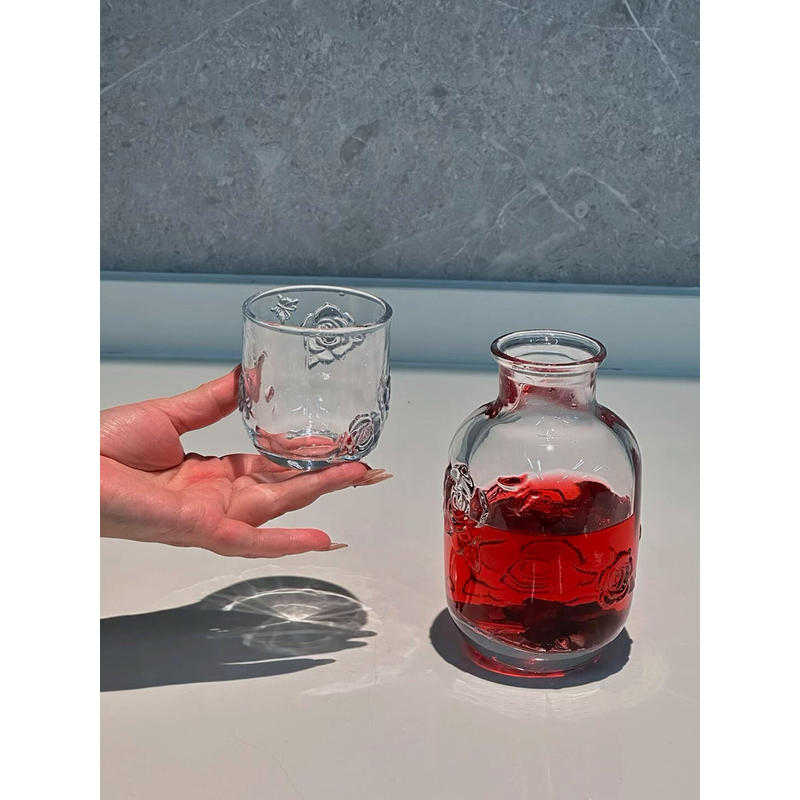 花朵杯浮雕立体一杯一壶茶壶杯花瓣杯子玻璃茶杯冷泡茶杯绿茶水壶