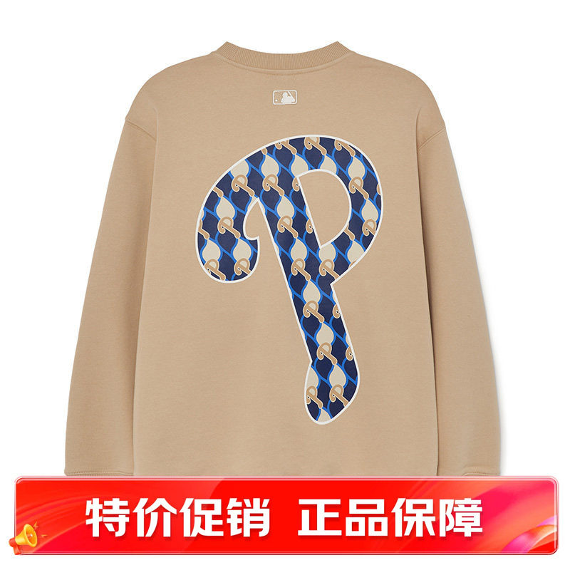 男女情侣款简约圆领卫衣MLB时尚