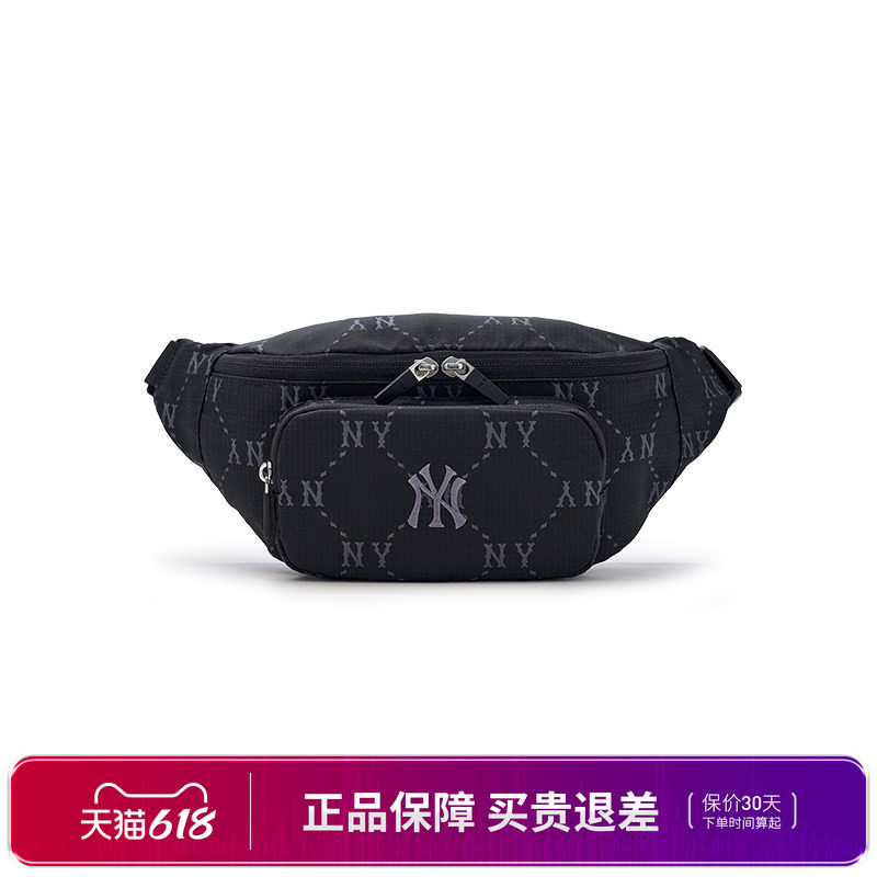 MLB官方正品 男女腰包钻石老花斜挎包可调节时尚夏季3AHSM035N