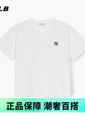 MLB官方正品 男女T恤短袖 纯色简约休闲圆领纯棉舒适3ATSB0253