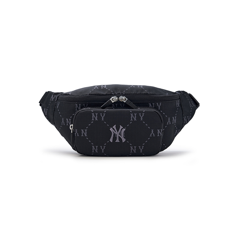 MLB官方正品 男女秋季新款钻石老花腰包可调节时尚挎包3AHSM035N