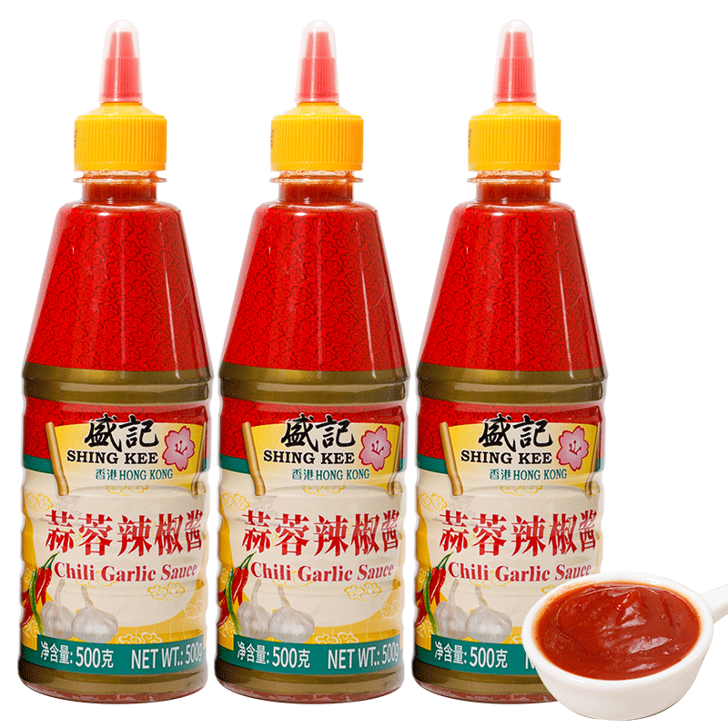 盛记蒜蓉辣椒酱500g泰式甜辣酱是拉差辣椒酱手抓饼番茄酱酸甜酱料