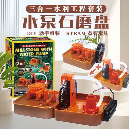 水泵石磨盘三合一水利工程套装