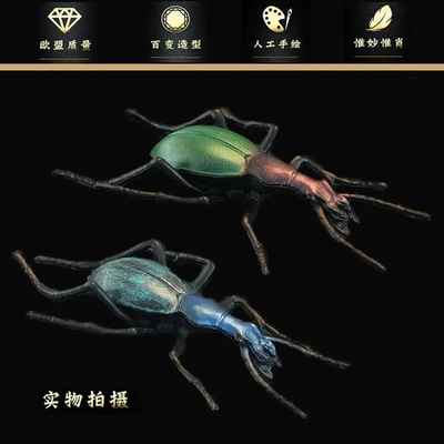 实心仿真昆虫玩具模型射炮步甲虫