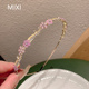 超仙女头箍高级百搭带钻粉花发饰发箍优雅气质细款 精致小碎发夹子