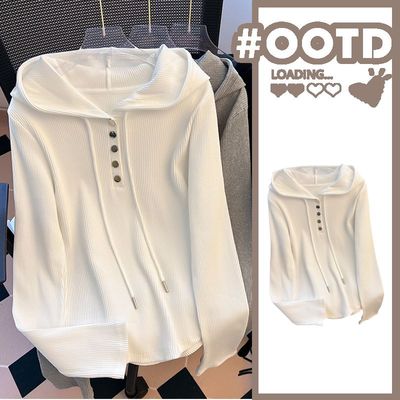 加肥加大码300斤欧货连帽白色T恤