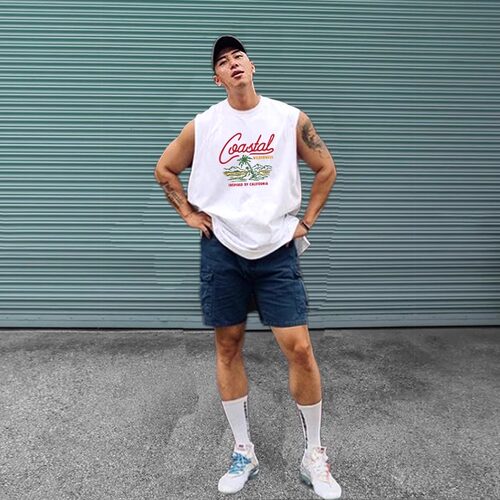 特大码300斤夏季纯棉休闲背心男