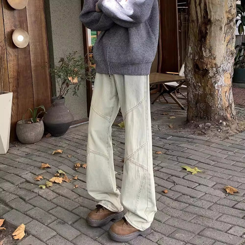 特大码300斤欧美高街牛仔裤男