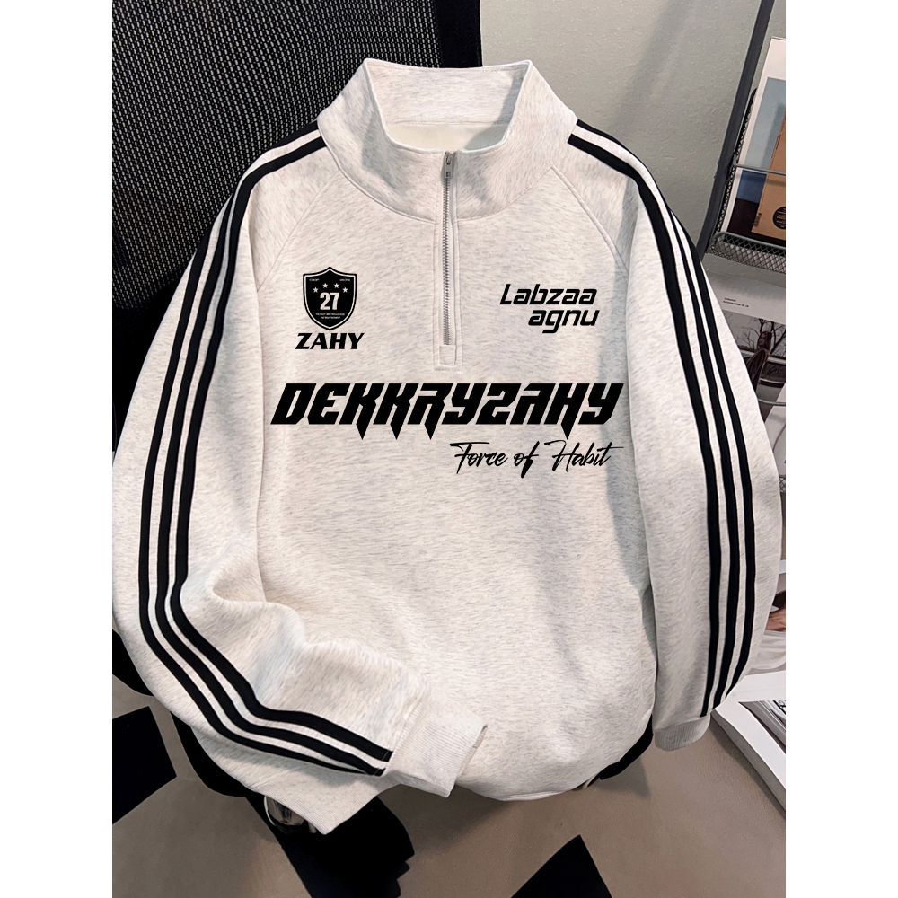 特大码300斤美式潮流半拉链卫衣