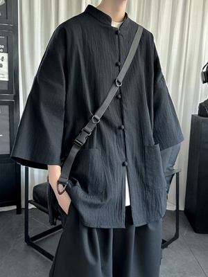 300斤大码男装新中式唐装衬衫