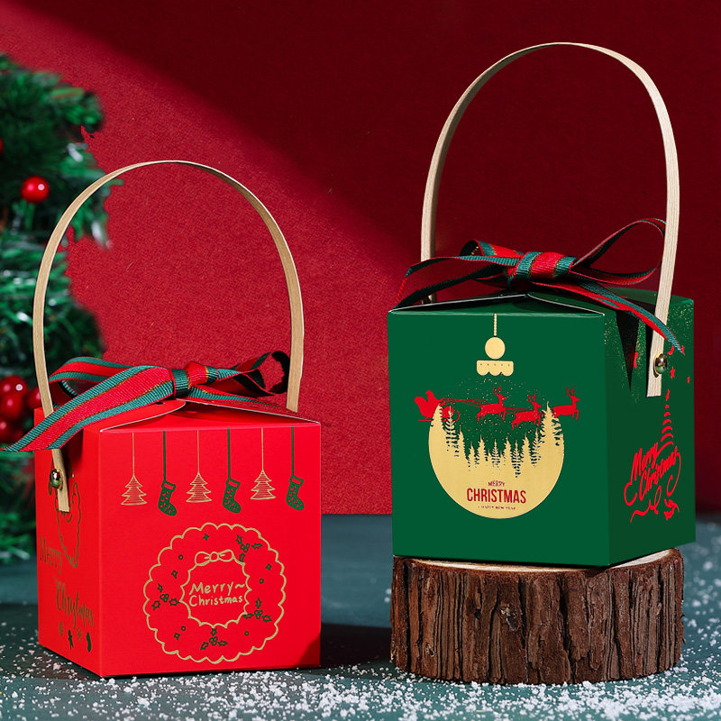 圣诞节礼物苹果袋儿童手提糖果包装礼盒平安夜圣诞老人惊喜小礼品