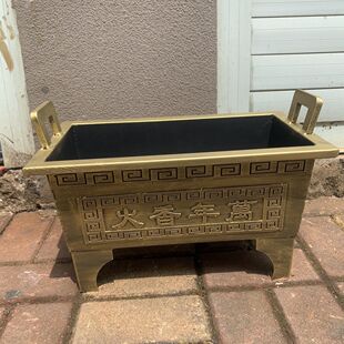 寺庙香炉镀锌板合制香炉祠堂道观长方形烧插香焚纸炉家用四方炉鼎