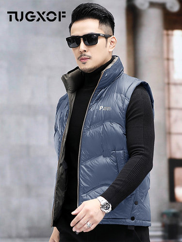 秋冬季2025新款时尚休闲背心马夹无袖羽绒服保暖外套羽绒马甲男潮