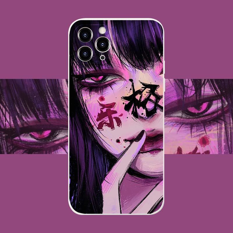 土酷插画暗黑朋克少女iPhone12适用于苹果13华为OPPOvivo一加三星可定制