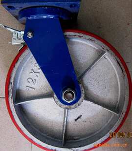 供应优质超重型蓝架PU铁心万向脚轮 重型脚轮 Strong Caster