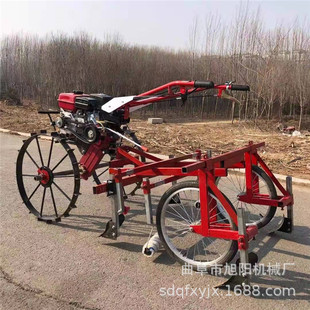 旭阳农用蔬菜大蒜花生自走式拖拉机汽油覆膜机地膜覆盖机