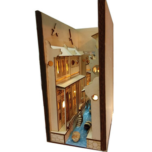 乌镇书立对角巷摆件街头巷尾对角巷书立书架工艺品江南水乡书立