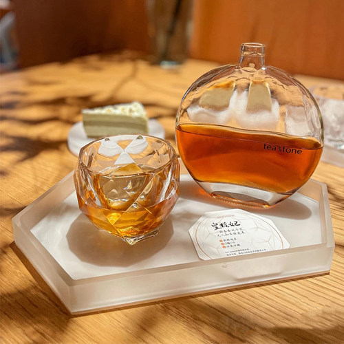 新中式亚克力围炉冰茶磨砂托盘