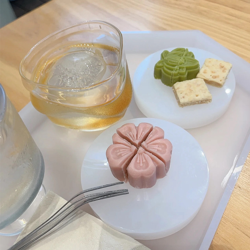 夏日围炉冰茶器皿网红创意水果糕点托盘亚克力中式下午茶甜品盘