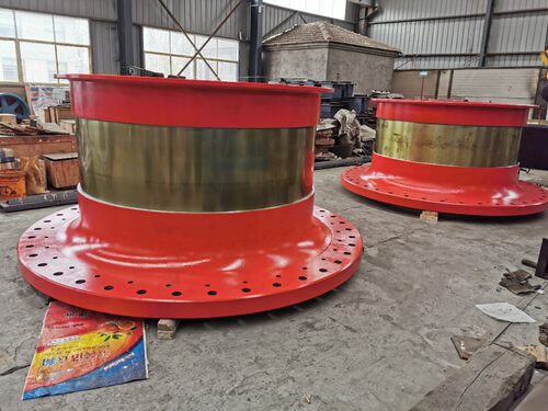 1.83x7米球磨机端盖，中空轴铸钢35号，小齿轮，大齿圈