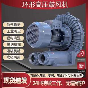 750三相低噪音气泵750w漩涡增压鼓风机 涡轮高压环形风机RB