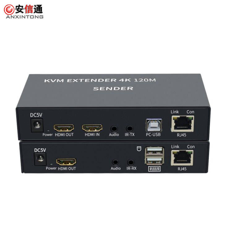 4K HDMI KVM 120M 延伸器 带红外音频 金属外壳 延长120M图片